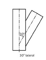 1 to 36 Inch (in) Iron Pipe Size (IPS)/Outside Diameter (OD) 45 Degree (º) Lateral Tee Fitting - 2