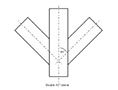 1 to 36 Inch (in) Iron Pipe Size (IPS)/Outside Diameter (OD) 45 Degree (º) Lateral Tee Fitting - 7